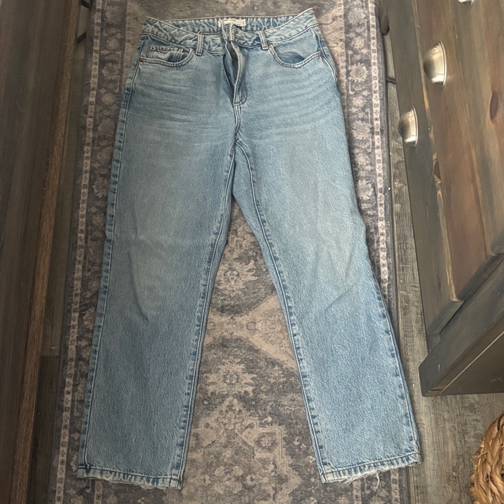 Garage Light Blue Straight Leg Jeans